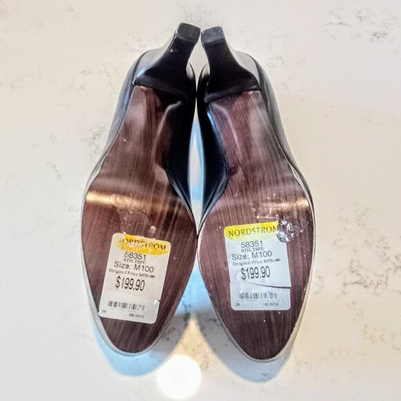 Stuart Weitzman Black Leather Platform Pumps - Picture 5 of 5